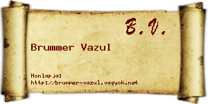 Brummer Vazul névjegykártya